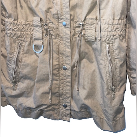 Women’s Tommy Hilfiger Field Jacket Drawstring Waist Long Coat Size Small - Picture 9 of 10